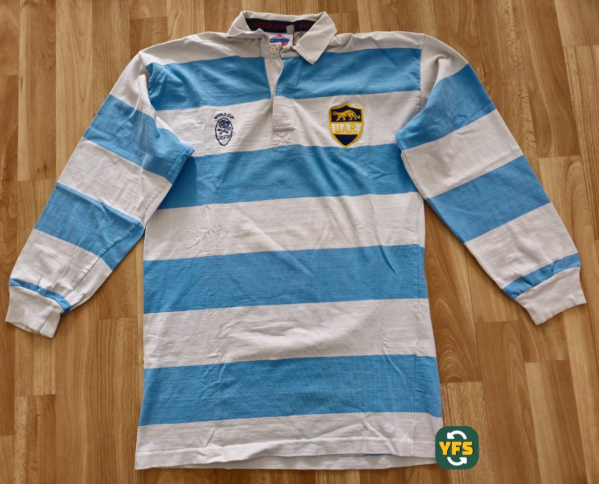 Argentina World Cup Rugby 1990-1991 Home Store Version Cotton oxford - YourFootballShirt - Photo 1