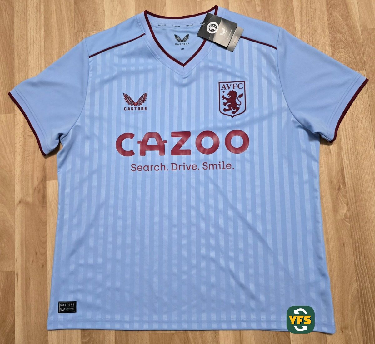 Aston Villa 2022-2023 Away Store Version Castore - YourFootballShirt - Photo 1