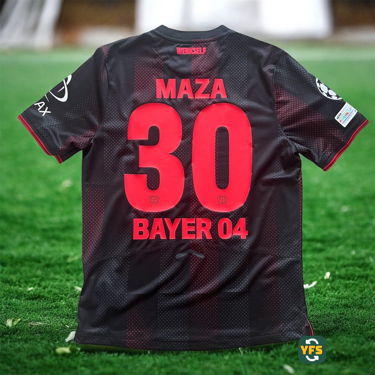Bayer Leverkusen 2025-2026 Home Store Version New Balance Maza - YourFootballShirt - Photo 1