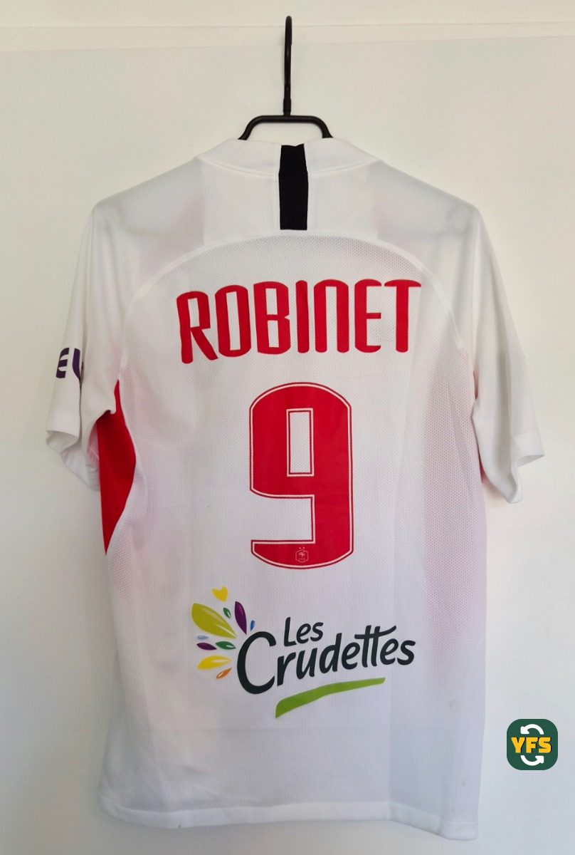 Chateauroux 2021-2022 Away Match Worn Nike Robinet - YourFootballShirt - Photo 1