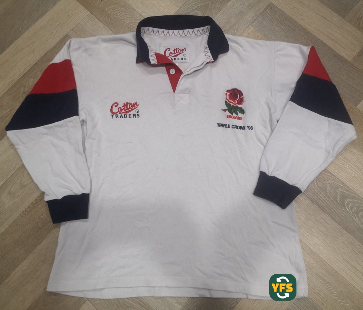 England 1995-1996 Home Store Version Cotton traders - YourFootballShirt - Photo 1