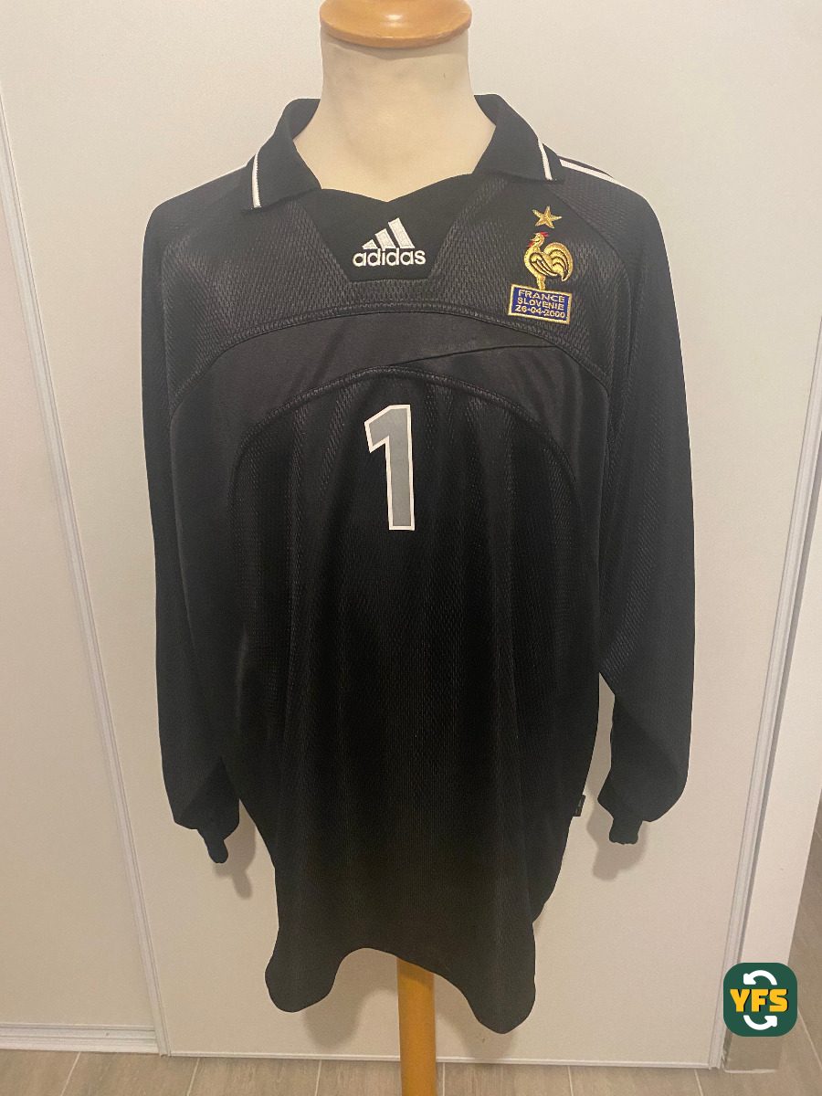 France 1999-2000 Goalkeeper Match Worn Adidas - YourFootballShirt - Photo 1
