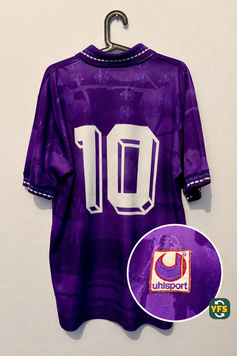 Fiorentina 1995-1996 Home Match Worn Uhlsport RUI COSTA - YourFootballShirt - Photo 1