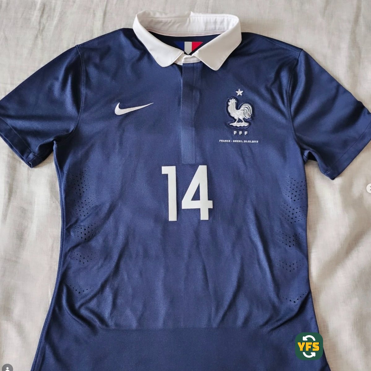 France 2015-2016 Home Match Worn Nike MATUIDI - YourFootballShirt - Photo 1