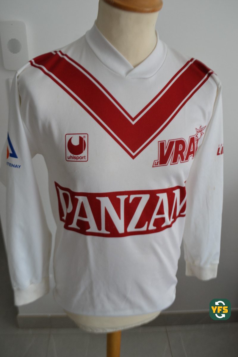 Girondins de Bordeaux 1993-1994 Home Match Worn Uhlsport - YourFootballShirt - Photo 1