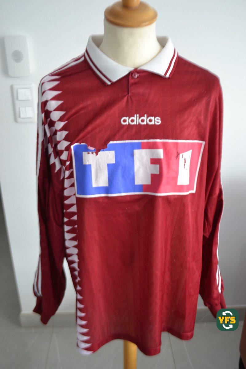 Girondins de Bordeaux 1995-1996 Home Match Worn Adidas - YourFootballShirt - Photo 1