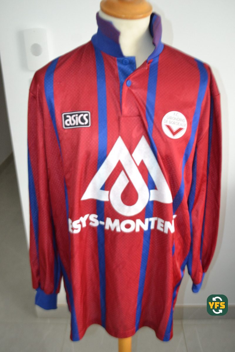 Girondins de Bordeaux 1995-1996 Home Match Worn Uhlsport - YourFootballShirt - Photo 1