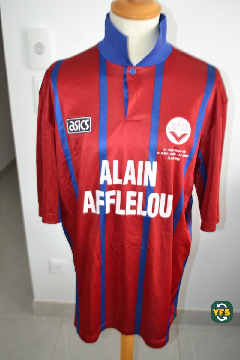 Girondins de Bordeaux 1995-1996 Home Match Worn Uhlsport - YourFootballShirt - Photo 1