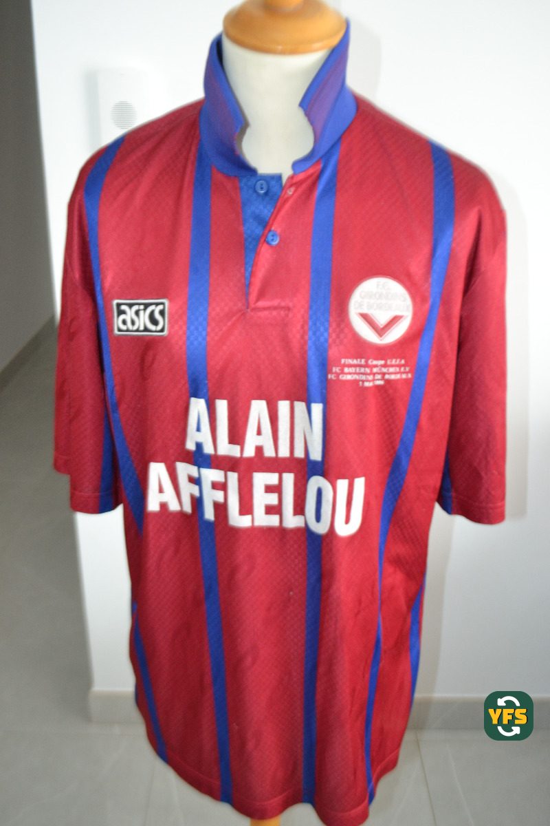 Girondins de Bordeaux 1995-1996 Home Match Worn Uhlsport - YourFootballShirt - Photo 1