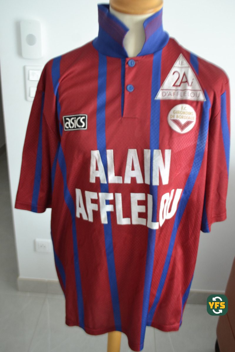 Girondins de Bordeaux 1995-1996 Home Match Worn Uhlsport - YourFootballShirt - Photo 1