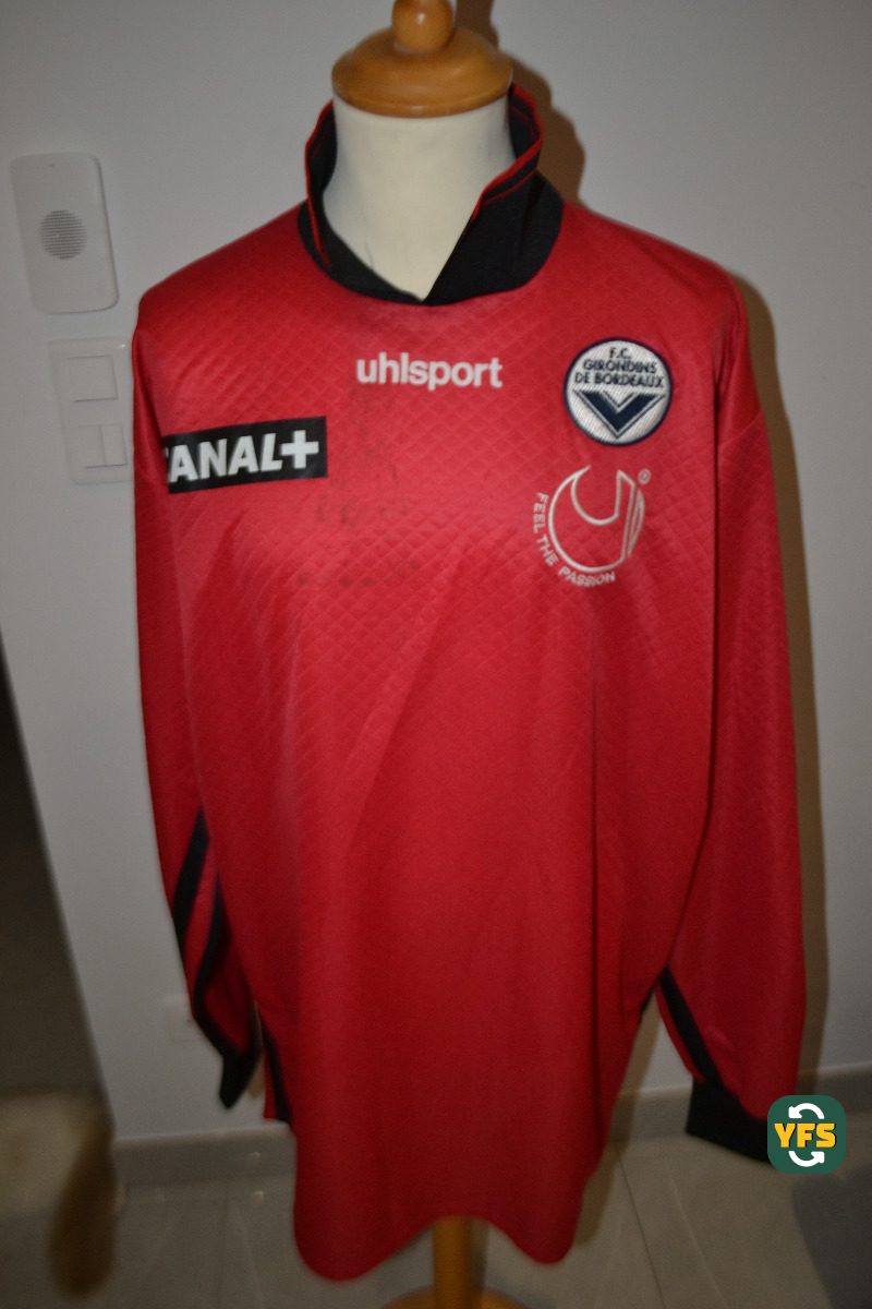 Girondins de Bordeaux 1996-1997 Goalkeeper Match Worn Uhlsport - YourFootballShirt - Photo 1