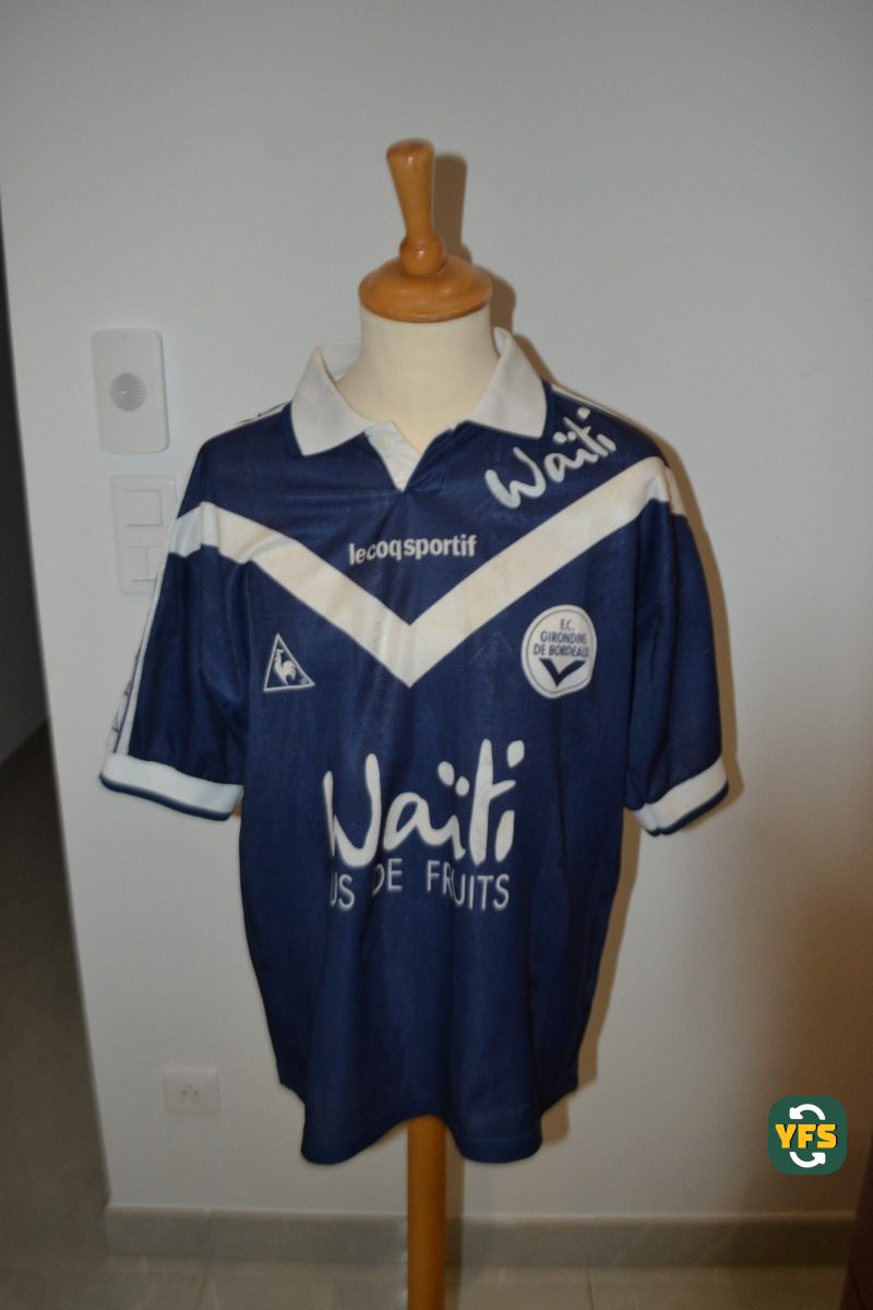 Girondins de Bordeaux 1996-1997 Home Match Worn Le Coq Sportif - YourFootballShirt - Photo 1