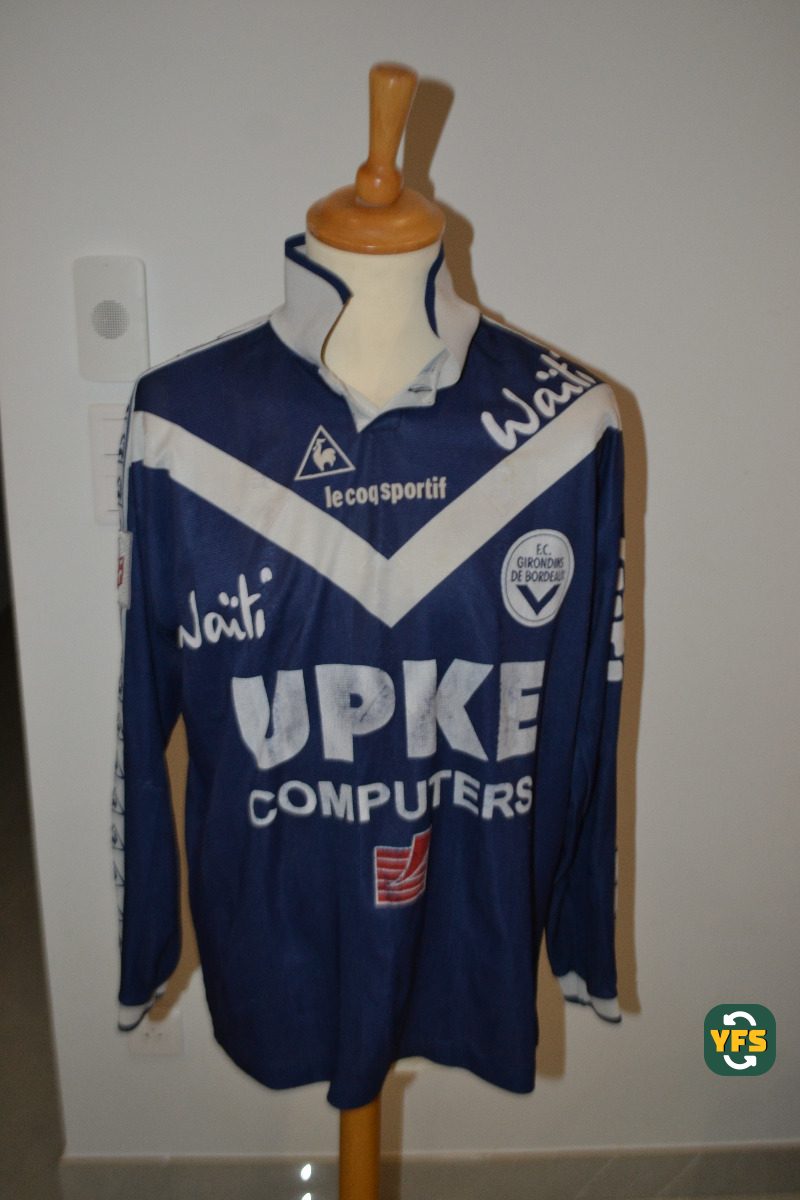 Girondins de Bordeaux 1996-1997 Home Match Worn Le Coq Sportif - YourFootballShirt - Photo 1