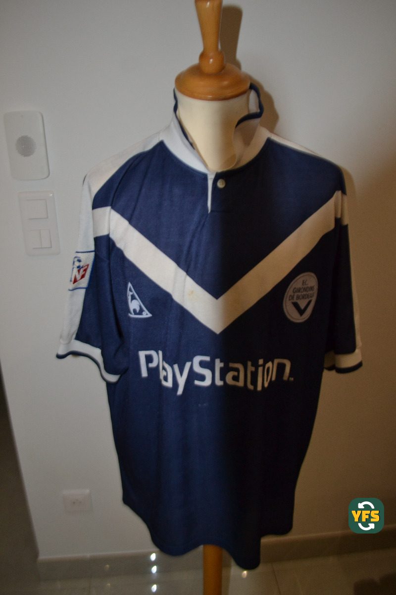 Girondins de Bordeaux 1996-1997 Home Match Worn Le Coq Sportif - YourFootballShirt - Photo 1