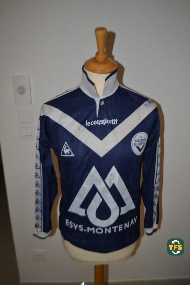 Girondins de Bordeaux 1996-1997 Home Match Worn Le Coq Sportif - YourFootballShirt - Photo 1
