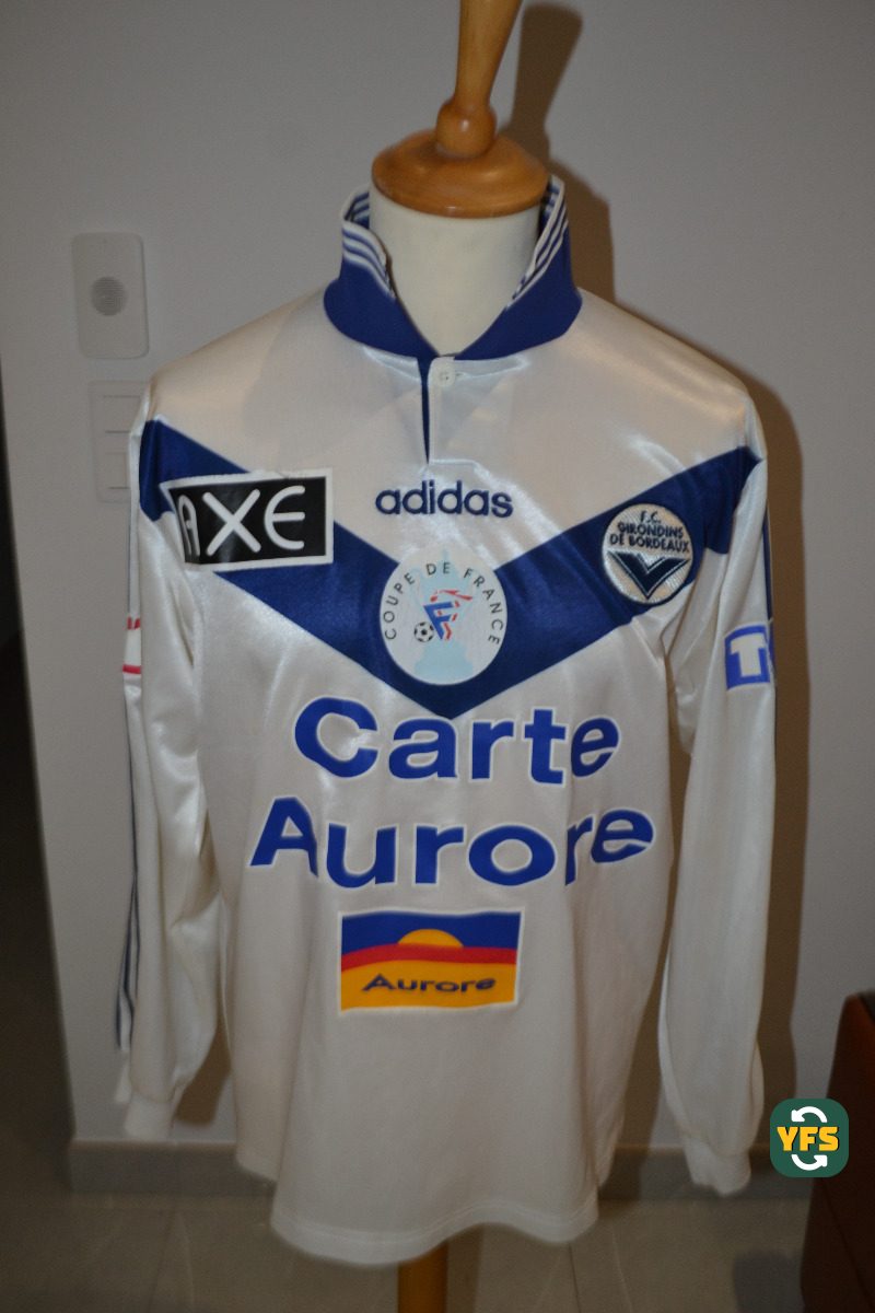 Girondins de Bordeaux 1997-1998 Away Match Worn Adidas - YourFootballShirt - Photo 1