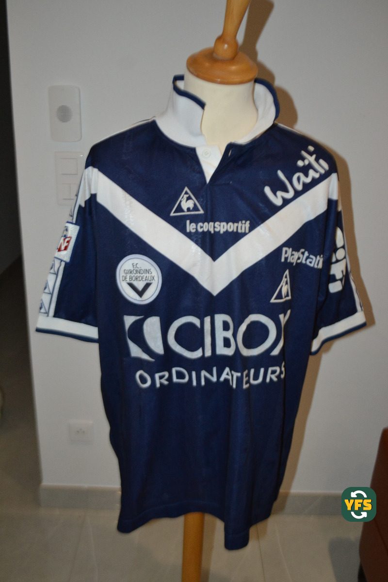 Girondins de Bordeaux 1997-1998 Home Match Worn Le Coq Sportif - YourFootballShirt - Photo 1