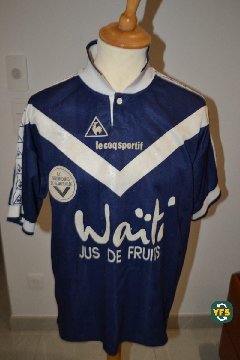 Girondins de Bordeaux 1997-1998 Home Match Worn Le Coq Sportif - YourFootballShirt - Photo 1
