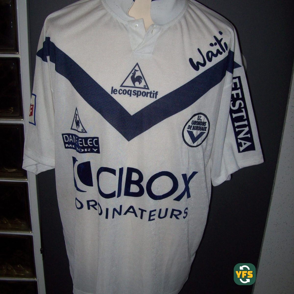 Girondins de Bordeaux 1998-1999 Away Match Worn Le Coq Sportif - YourFootballShirt - Photo 1