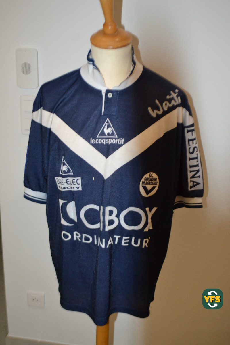 Girondins de Bordeaux 1998-1999 Home Match Worn Le Coq Sportif - YourFootballShirt - Photo 1