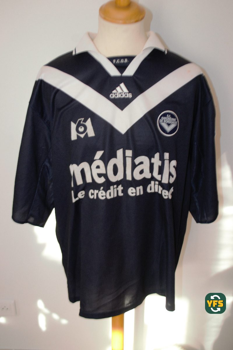 Girondins de Bordeaux 1999-2000 Home Match Worn Adidas - YourFootballShirt - Photo 1