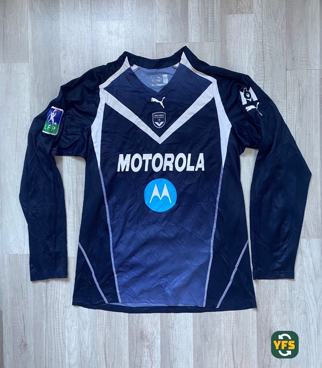 Girondins de Bordeaux 2004-2005 Home Match Worn Puma Chamakh - YourFootballShirt - Photo 1