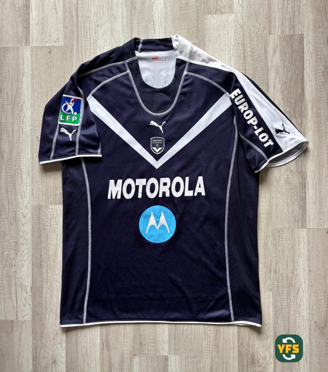 Girondins de Bordeaux 2005-2006 Home Match Worn Puma Denilson - YourFootballShirt - Photo 1