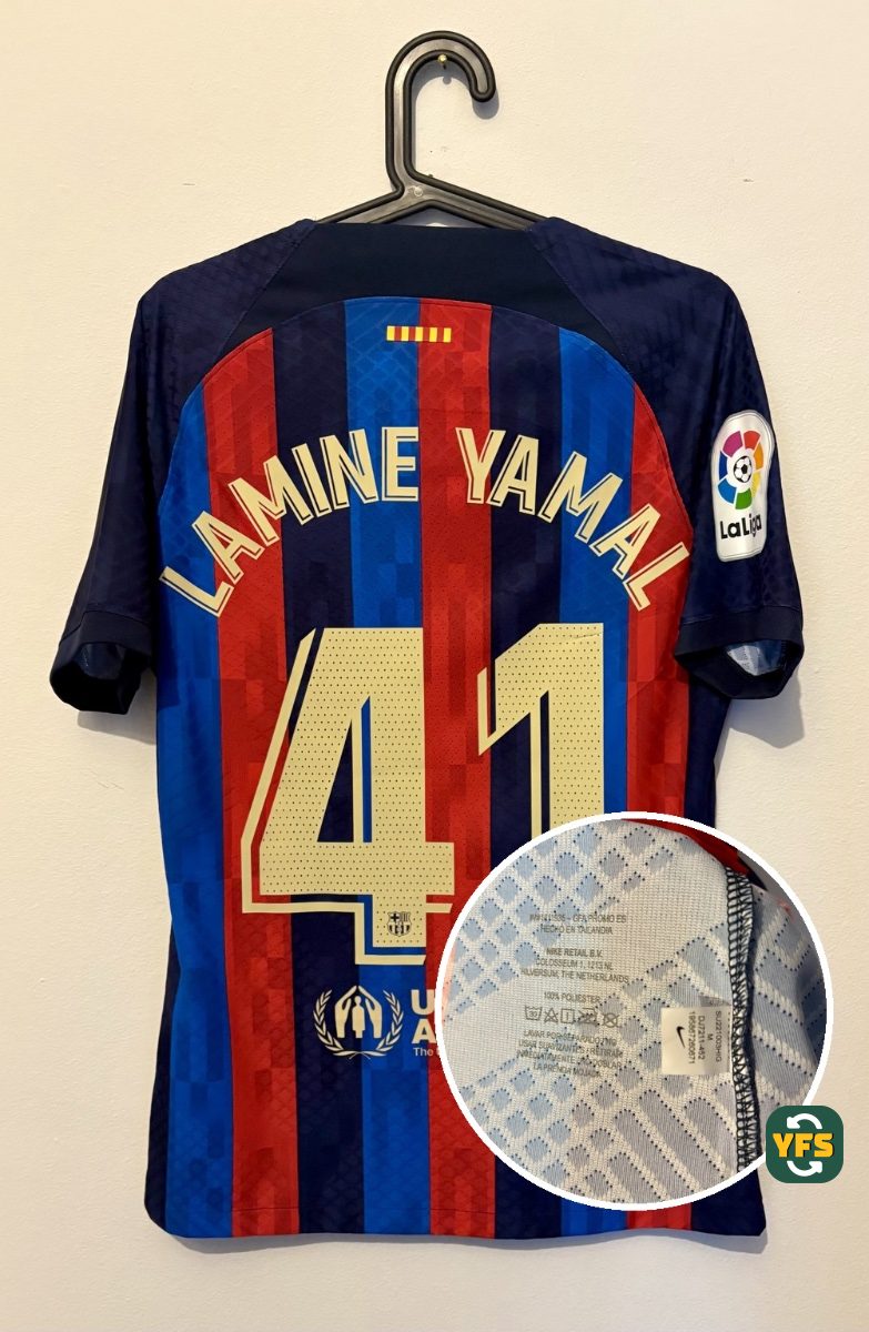 FC Barcelona 2022-2023 Home Issued Nike Lamine Yamal - YourFootballShirt - Photo 1