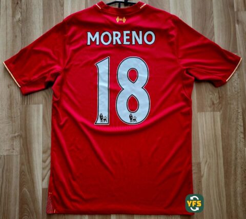Liverpool 2015-2016 Home Alberto Moreno #18