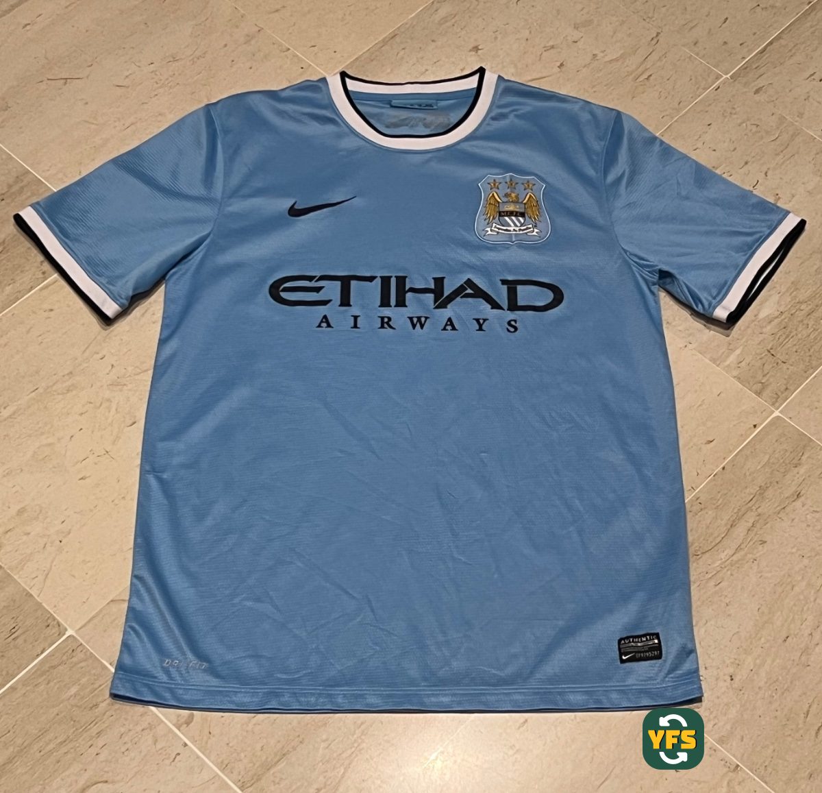 Manchester City 2013-2014 Home Store Version Nike - YourFootballShirt - Photo 1