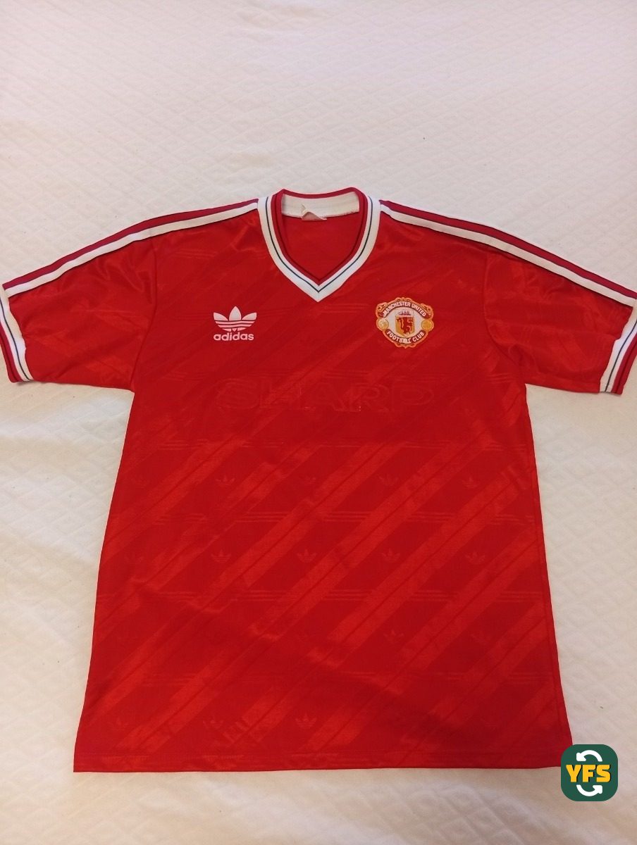 Manchester United 1986-1987 Home Store Version Adidas - YourFootballShirt - Photo 1
