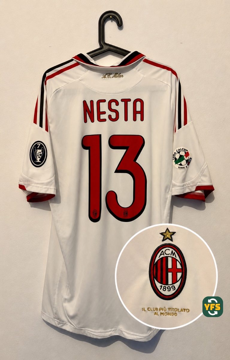 Milan AC 2009-2010 Away Issued Adidas Alessandro Nesta - YourFootballShirt - Photo 1