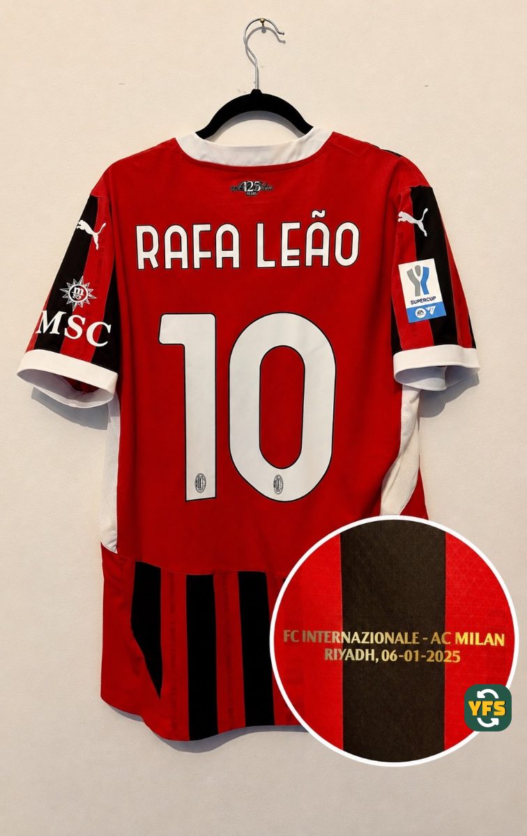 Milan AC 2024-2025 Home Issued Puma Rafael Leao - YourFootballShirt - Photo 1