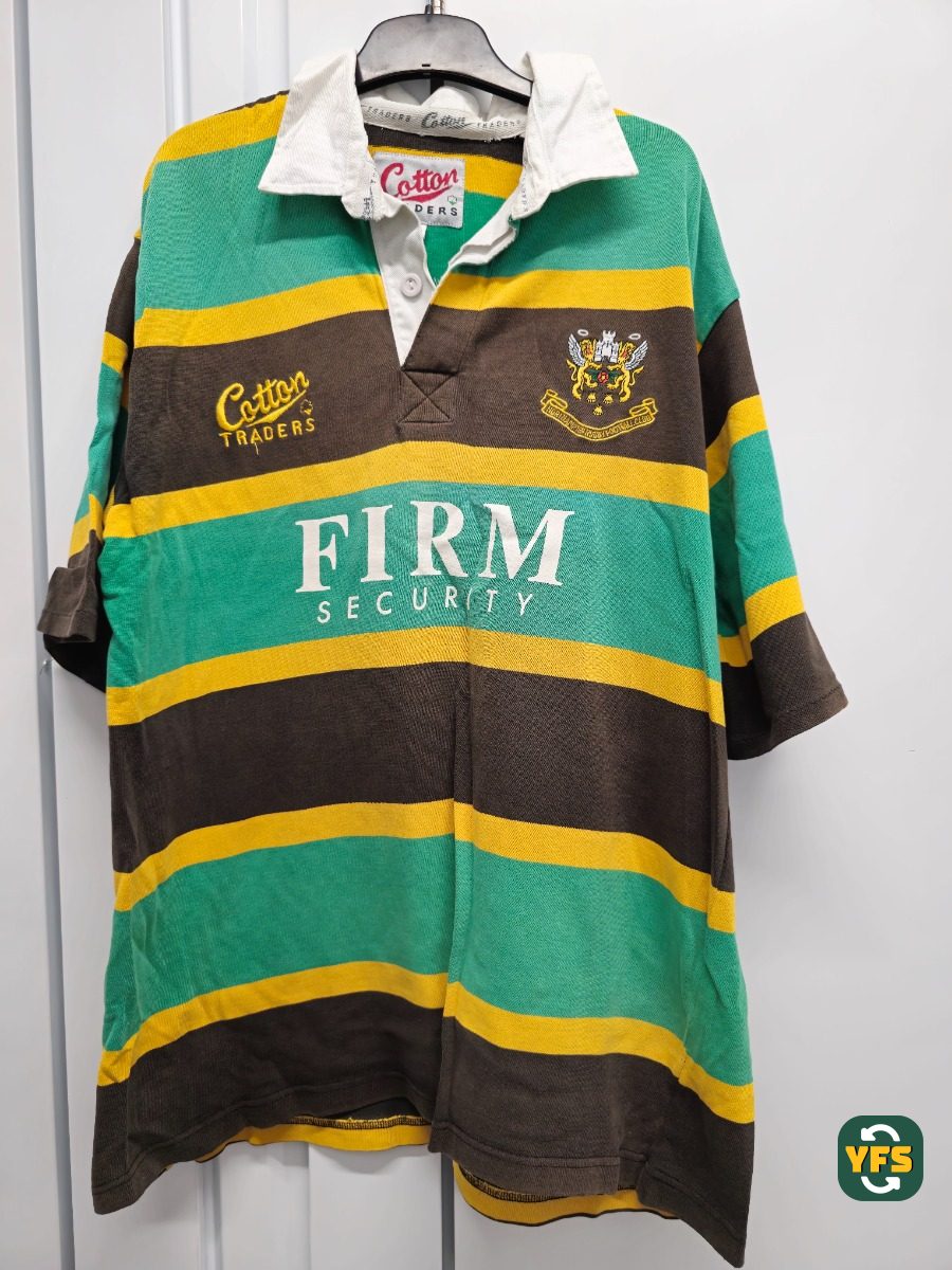 Northampton Saints 1995-1996 Home Store Version Cotton traders - YourFootballShirt - Photo 1