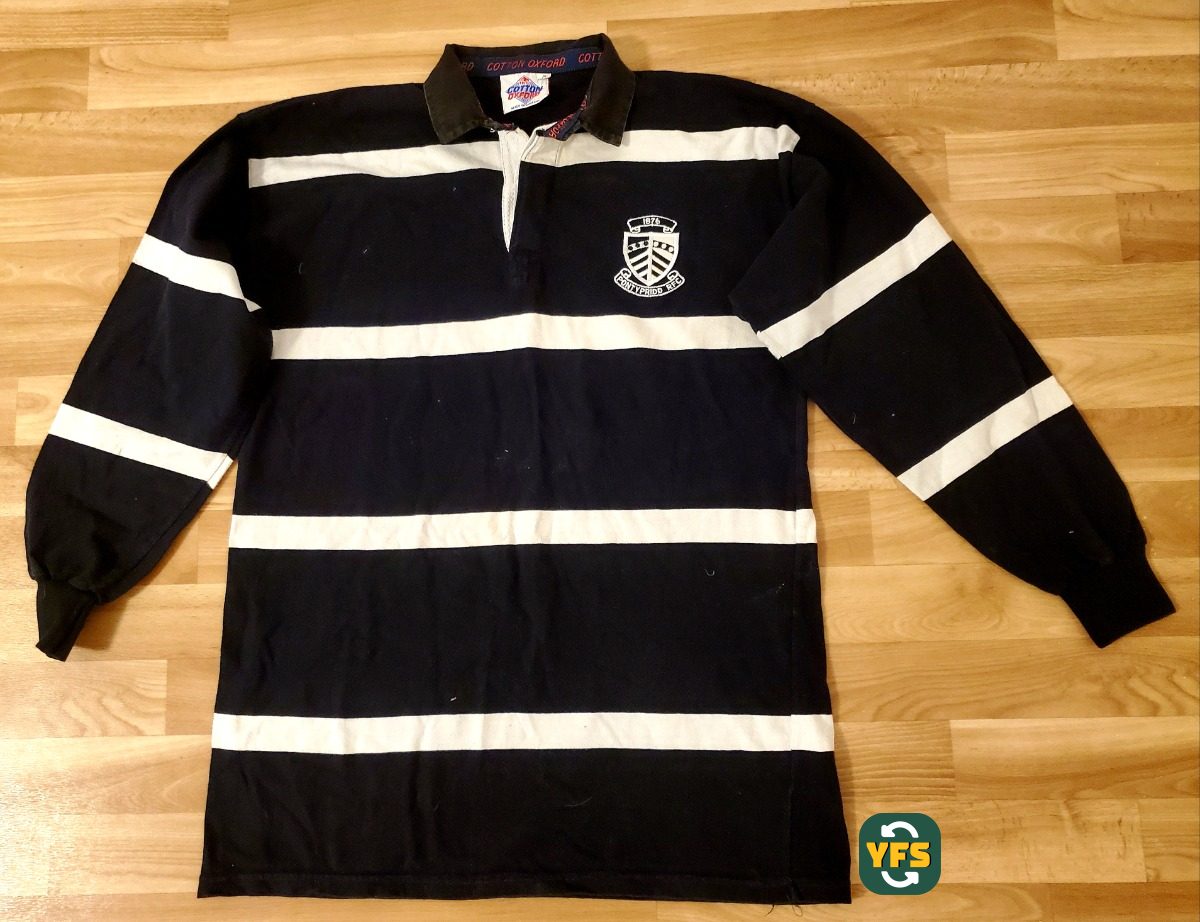 Pontypridd RFC 1980-1981 Home Store Version Cotton oxford - YourFootballShirt - Photo 1