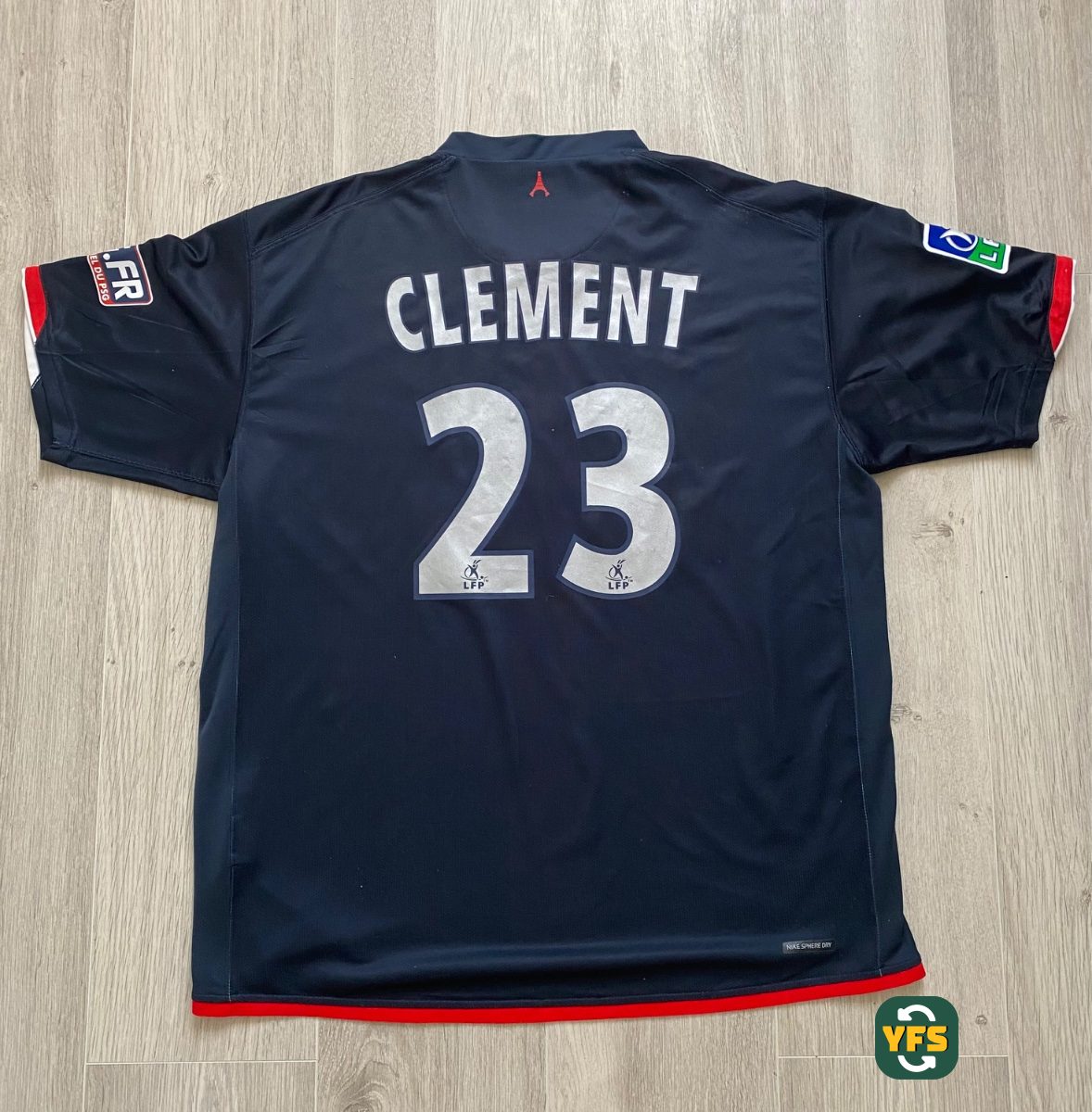 PSG 2006-2007 Home Store Version Nike Clément - YourFootballShirt - Photo 1