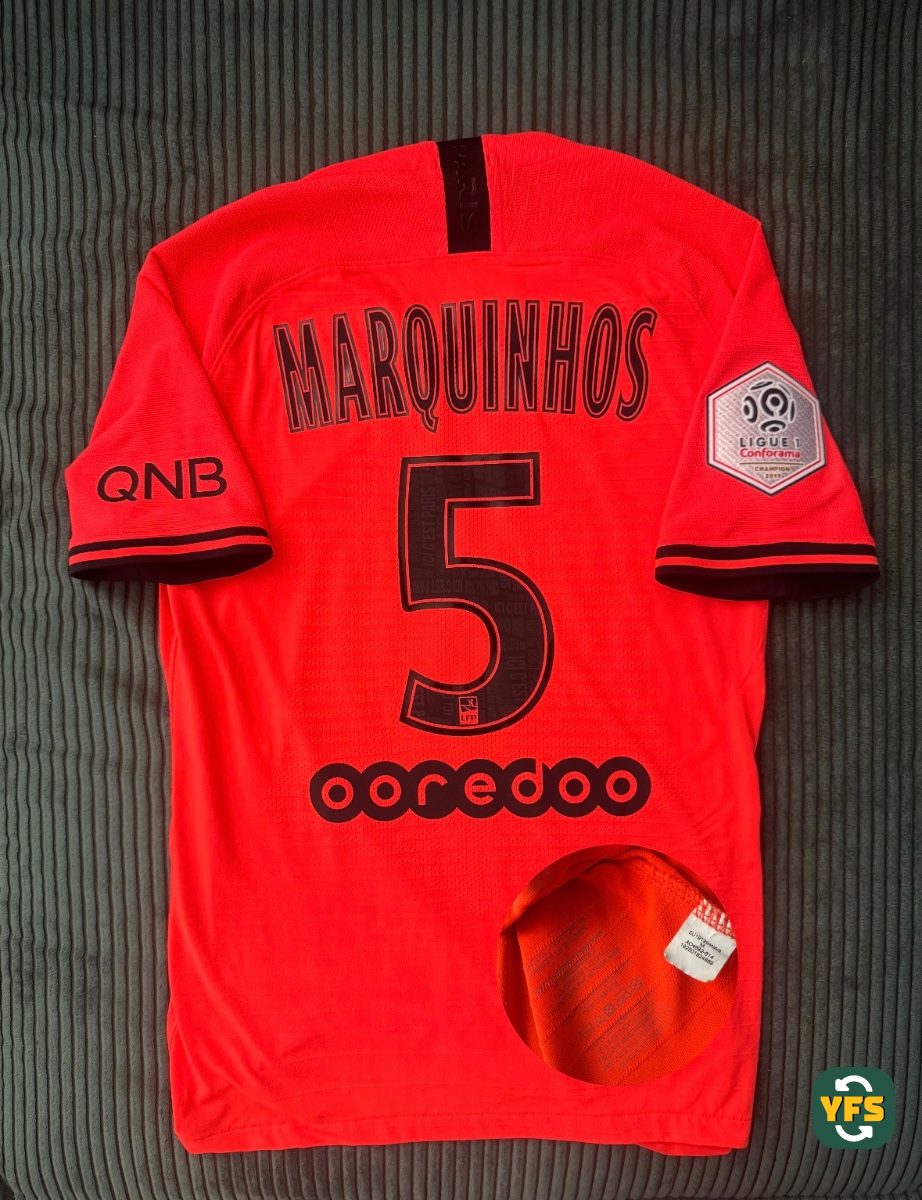 PSG 2019-2020 Away Issued Nike Marquinhos - YourFootballShirt - Photo 1