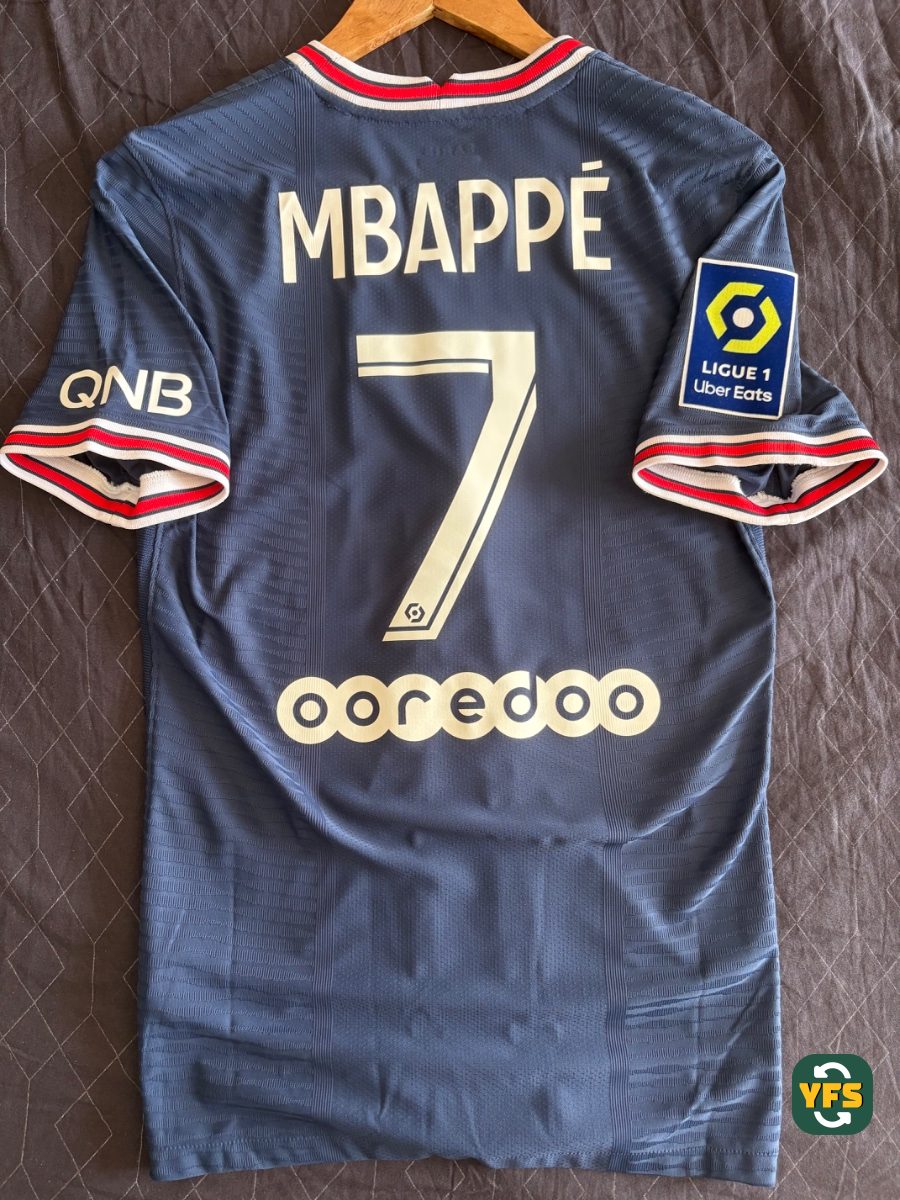 PSG 2021-2022 Home Pro Version Jordan Mbappé - YourFootballShirt - Photo 1