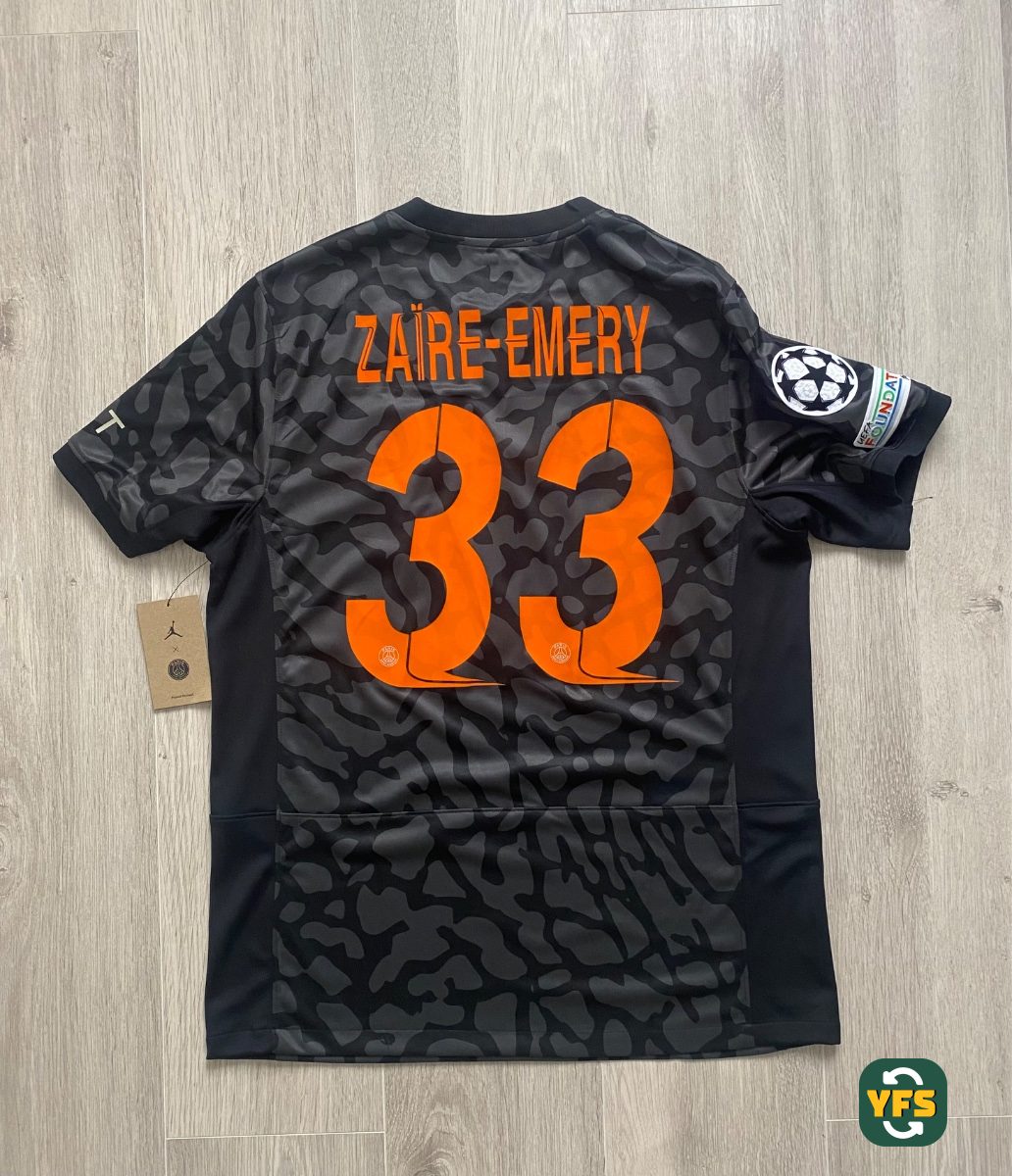 PSG 2023-2024 Third Store Version Jordan Zaire-Emery - YourFootballShirt - Photo 1