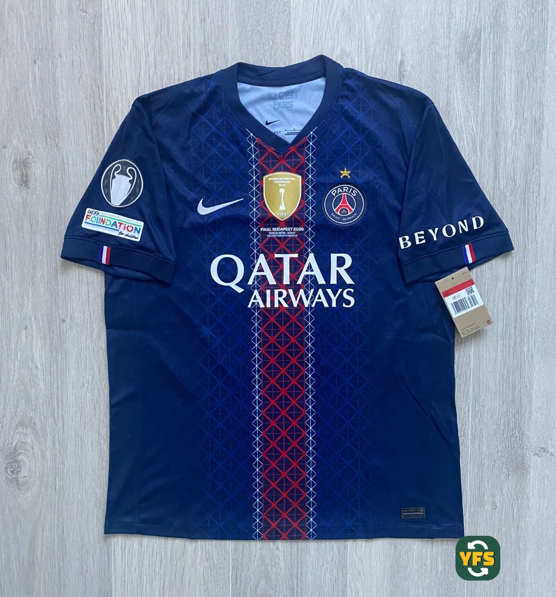 PSG 2025-2026 Home Store Version Nike KVARATSKHELIA - YourFootballShirt - Photo 1
