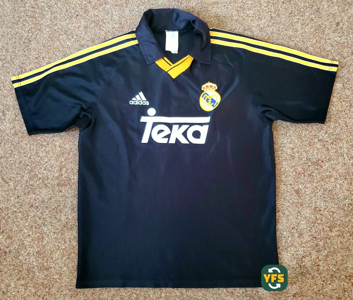 Real Madrid 1999-2000 Away Store Version Adidas Morientes - YourFootballShirt - Photo 1