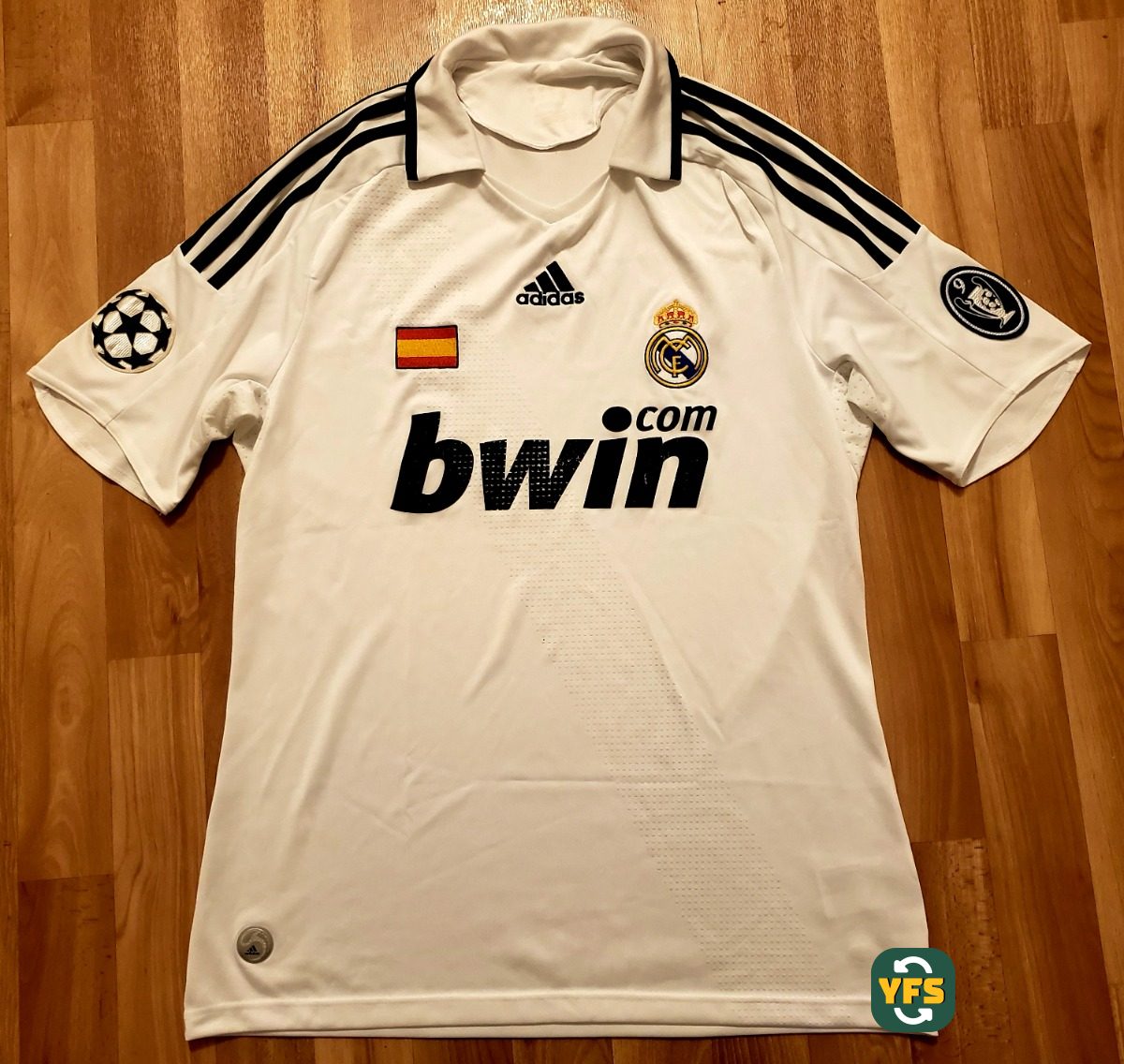 Real Madrid 2008-2009 Home Store Version Adidas - YourFootballShirt - Photo 1