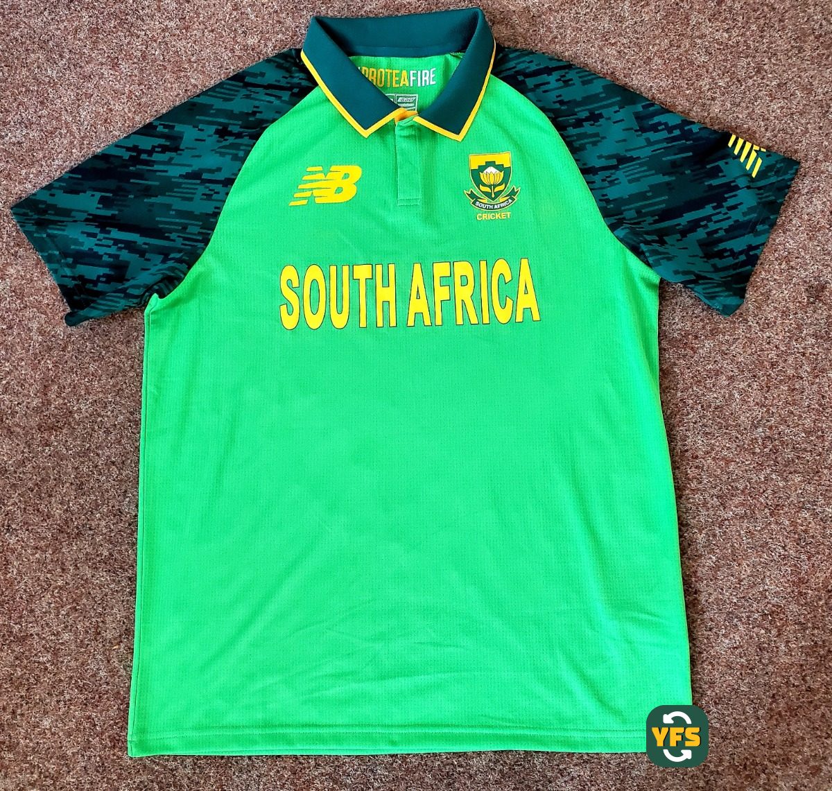 South Africa Cricket T20 2019-2020 Home Store Version New Balance - YourFootballShirt - Photo 1