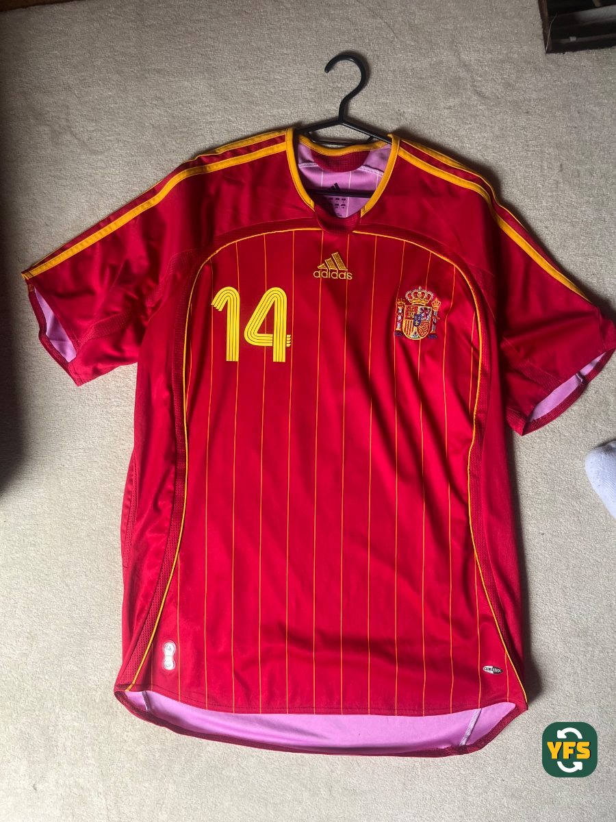 Spain 2006-2007 Home Store Version Adidas Xabi Alonso - YourFootballShirt - Photo 1