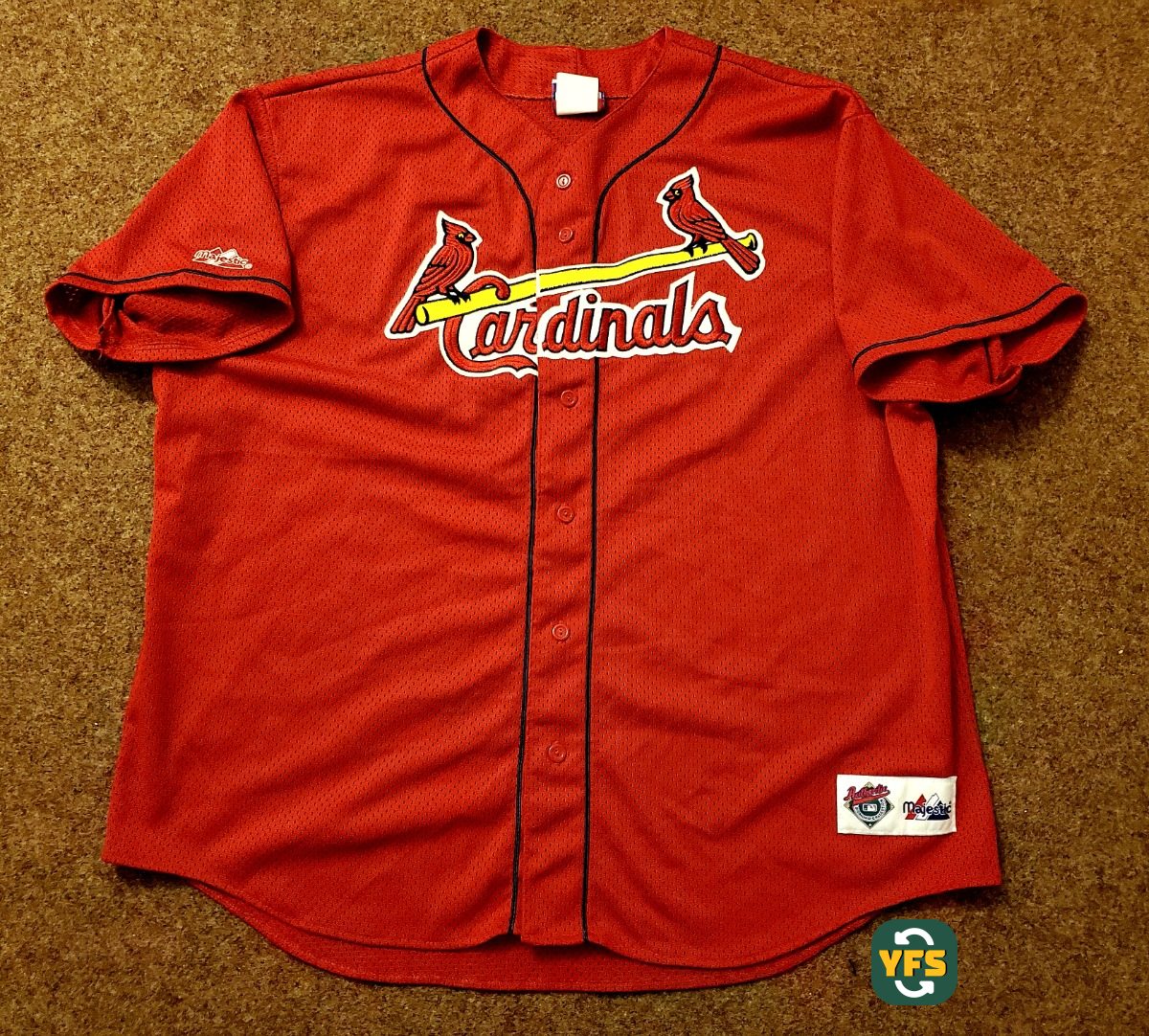 St. Louis Cardinals 1995-1996 Home Store Version Majestic - YourFootballShirt - Photo 1