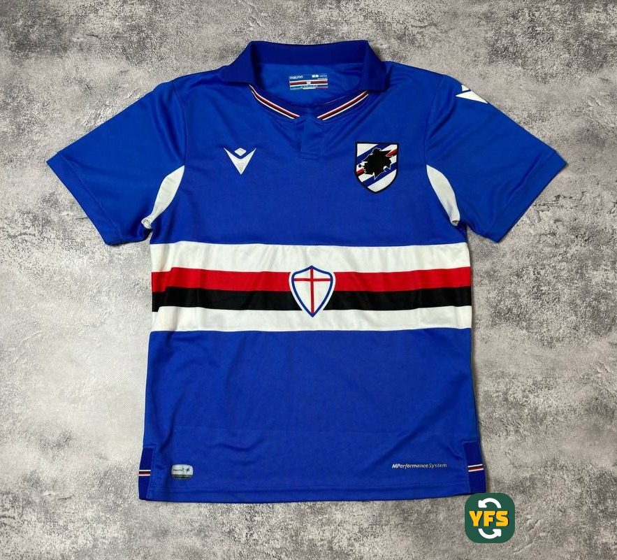 UC Sampdoria 2022-2023 Home Store Version Macron - YourFootballShirt - Photo 1