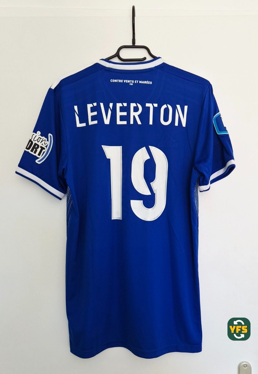 USL Dunkerque 2022-2023 Home Match Worn Adidas Leverton - YourFootballShirt - Photo 1