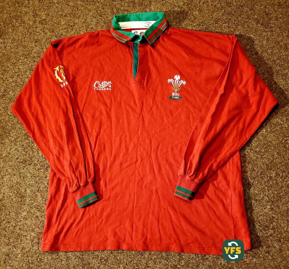 Wales rugby 1992-1993 Home Store Version Cotton traders - YourFootballShirt - Photo 1
