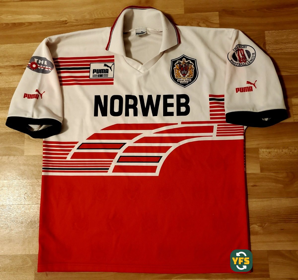 Wigan Warriors Rugby League 1994-1995 Home Store Version Puma - YourFootballShirt - Photo 1