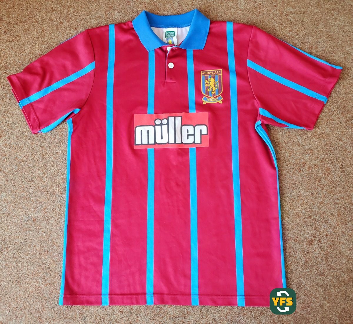 Aston Villa 1993-1994 Home Store Version Score draw - YourFootballShirt - Photo 1